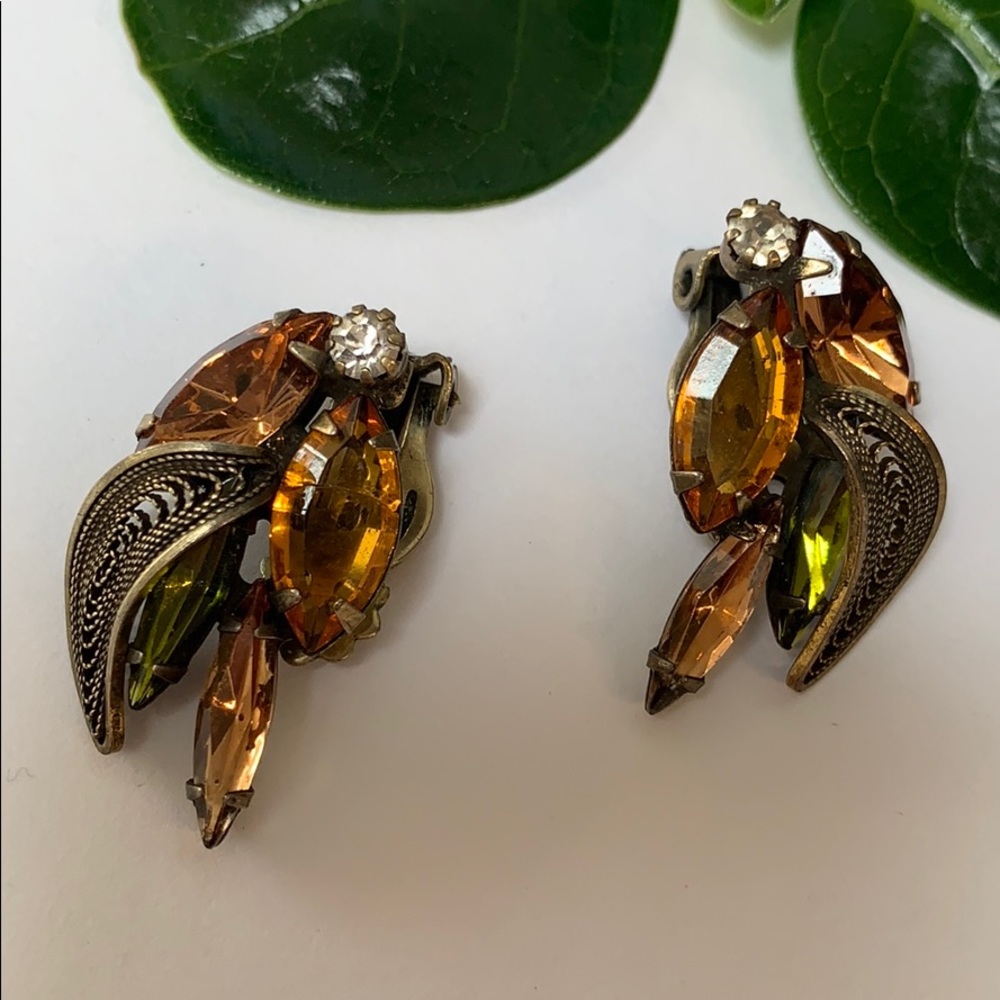 Vintage clip on earrings
